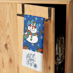 Linge De Cuisine Noël de Cowboy Snowman occidental
