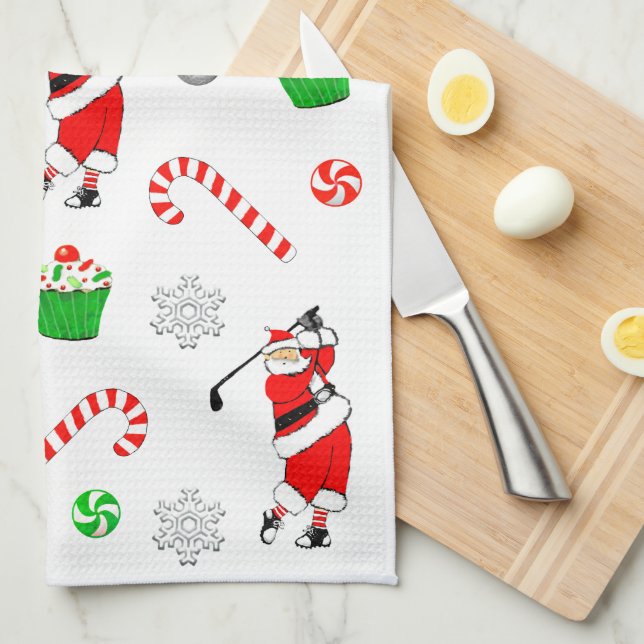 Linge De Cuisine Noël de golf (Quart Plié)