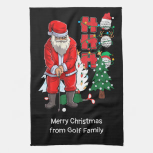 Linge De Cuisine Noël de golf avec le golf du Père Noël