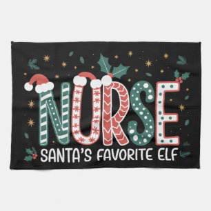 Linge De Cuisine Noël de l'elfe préféré de Santa Infirmière Inspira