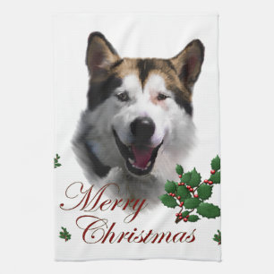 Linge De Cuisine Noël de Malamute en Alaska