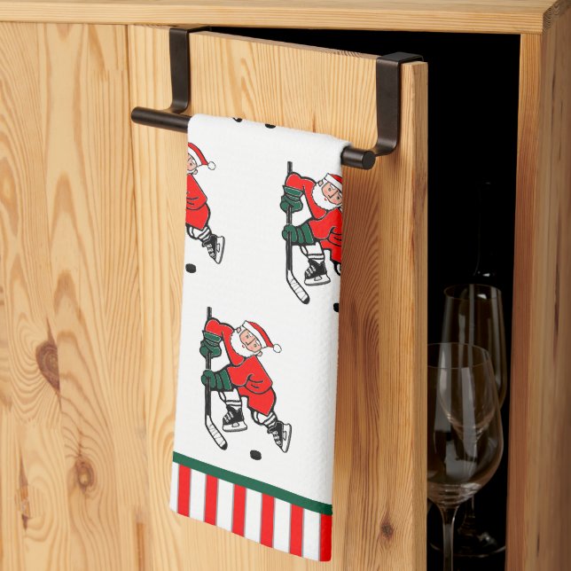 Linge De Cuisine Noël de vacances de hockey (Pliage en tiers)