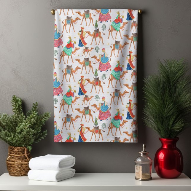 Linge De Cuisine Noël des mignons trois hommes sages (Cute Three Wise Men Christmas Towel
)