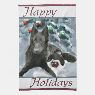 Linge De Cuisine Noël du chien de berge belge