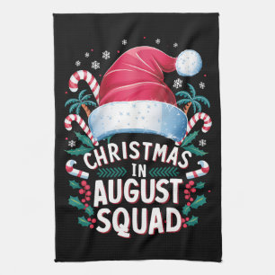 Linge De Cuisine Noël En Août Squad Drôle Noël D'Été