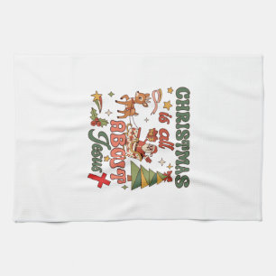 Linge De Cuisine Noël est tout sur Jésus Santa Traîneau Renne