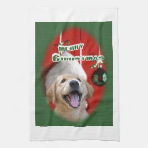 Linge De Cuisine Noël Golden Retriever
