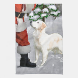 Linge De Cuisine Noël Golden Retriever