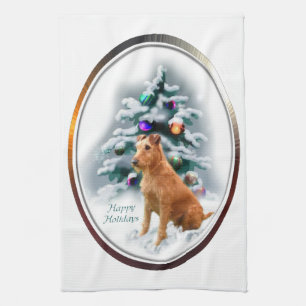 Linge De Cuisine Noël irlandais Terrier