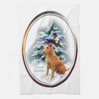 Linge De Cuisine Noël irlandais Terrier