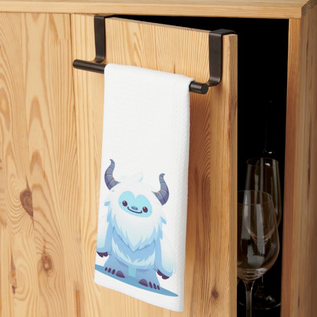 Linge De Cuisine Noël mignon/yeti d'hiver (Pliage en tiers)