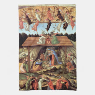 Linge De Cuisine Noël, Nativité, Naissance du Christ de Botticelli