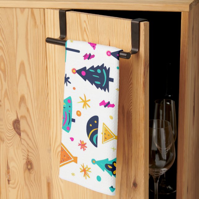 Linge De Cuisine Noël Néon (Pliage en tiers)