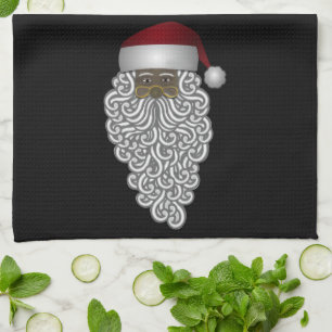 Linge De Cuisine  Noël noir du Père Noël afro-américain 