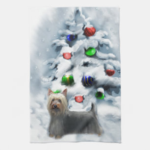 Linge De Cuisine Noël Silky Terrier