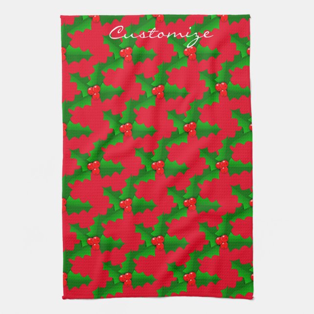 Linge De Cuisine Noël Vert et rouge saint Thunder_Cove (Vertical)
