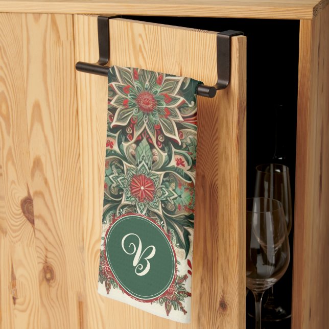 Linge De Cuisine Noël Victorien/Classique/Vintage (Pliage en tiers)