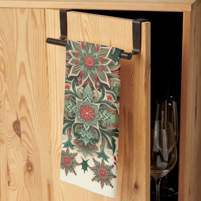 Linge De Cuisine Noël victorien/classique/Vintage (Pliage en tiers)