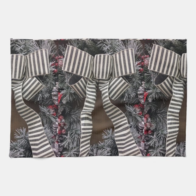 LINGE DE CUISINE ***NOËL WREATH*** NOËL TOWEL (Horizontal)