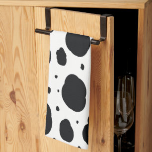 Linge De Cuisine noir blanc moderne dalmate taches animal motif