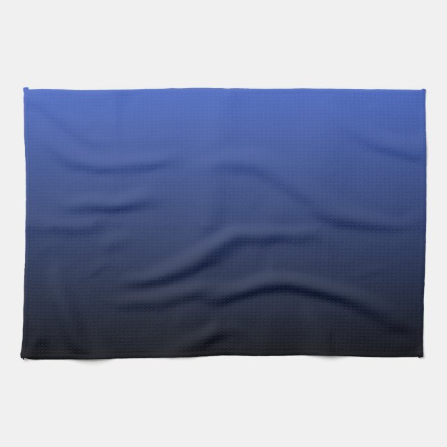 Linge De Cuisine Noir bleu royal Ombre (Horizontal)