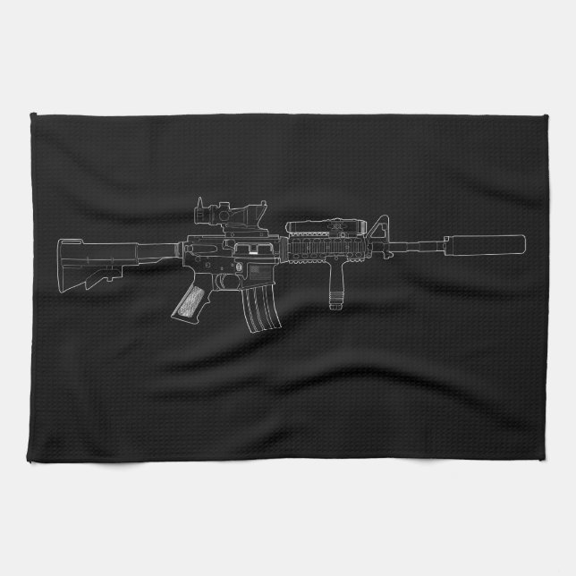 Linge De Cuisine Noir de M4 SOPMOD (Horizontal)
