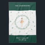 Linge De Cuisine noisette aquarelle jolie famille noël<br><div class="desc">Nutcracker aquarelle botanique mignon Noël fête</div>