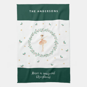 Linge De Cuisine noisette aquarelle jolie famille noël