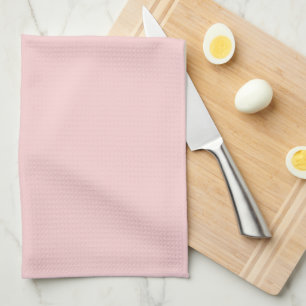 Linge De Cuisine Nom de famille rose pâle Monogramme moderne