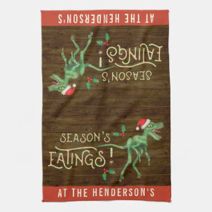 Linge De Cuisine Nom drôle de coutume de dinosaure de Velociraptor