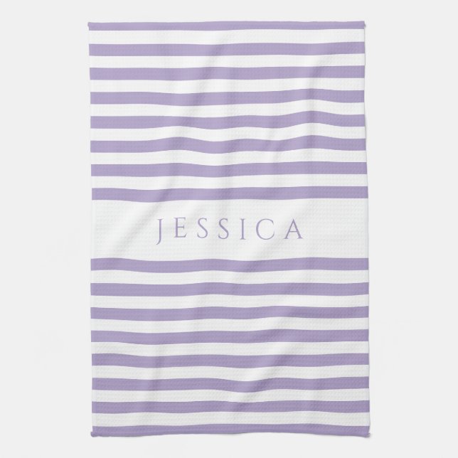 Linge De Cuisine Nom du Motif rayé violet moderne (Vertical)