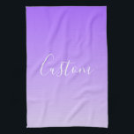 Linge De Cuisine Nom du script curatif et Ombre violet clair modifi<br><div class="desc">Design minimaliste moderne avec texte modifiable et couleur arrière - plan.</div>