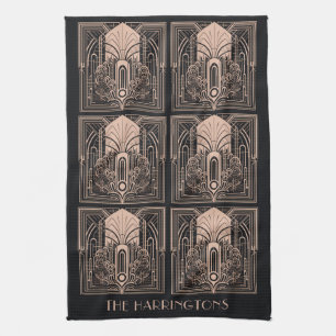 Linge De Cuisine Nom personnalisé Art Déco