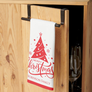 Linge De Cuisine Nom personnalisé Joyeux Noël pour les Fêtes