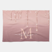 Nom personnalisé Lettre Rose Parties scintillant o