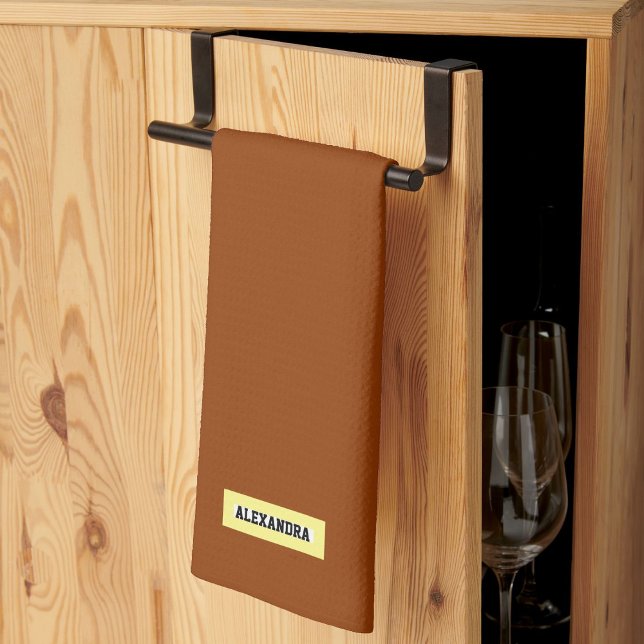 Linge De Cuisine Nom personnalisé moderne tendance élégant monogram (Créateur téléchargé)