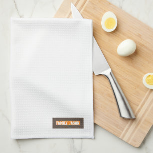 Linge De Cuisine Nom personnalisé monogramme design moderne tendanc