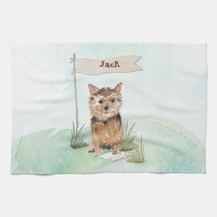 Linge De Cuisine Nom personnalisé Norfolk Terrier Pet Dog