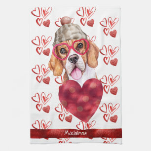 Linge De Cuisine Nom Personnalisé Pattes Cadeau de la Saint-Valenti