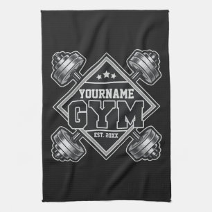 Linge De Cuisine Nom personnalisé Poids Accueil Crossfit Gym