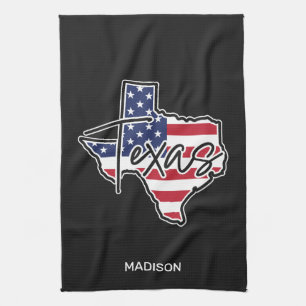 Linge De Cuisine Nom personnalisé Texas