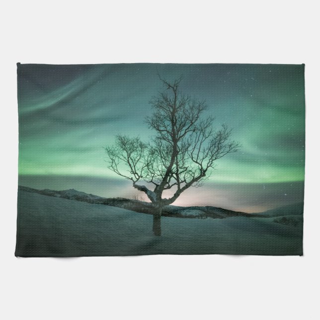 Linge De Cuisine Northern Lights Norway Poster (Horizontal)