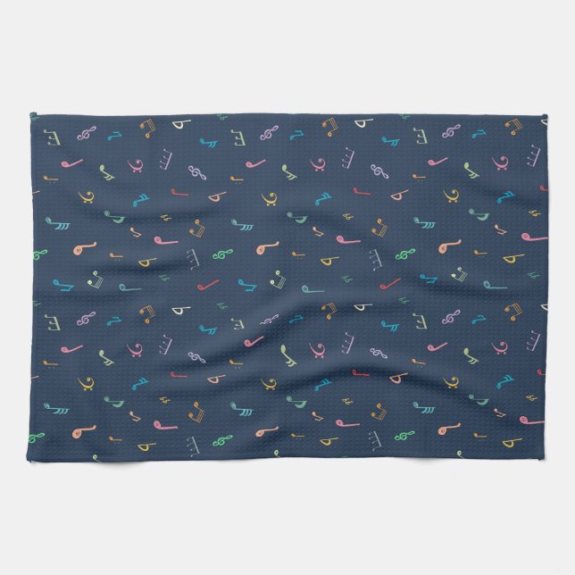 Linge De Cuisine Notes musicales (Horizontal)
