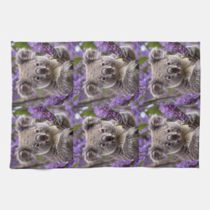Linge De Cuisine Nounours Koala Ours Jacaranda Violet