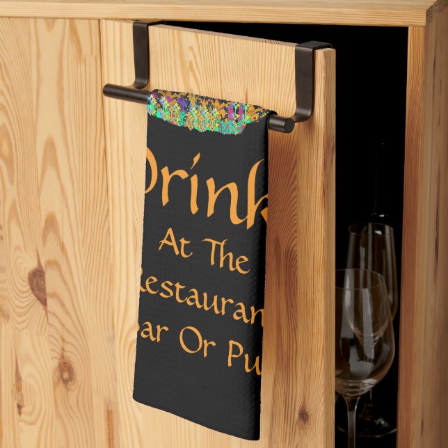 Linge De Cuisine Nourriture Boisson Au Restaurant Bar Ou Pub (Pliage en tiers)