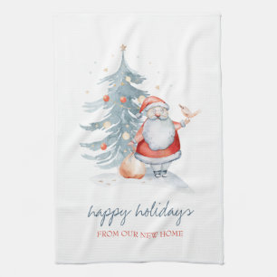 Linge De Cuisine Nous avons déménagé, Père Noël, Sapin