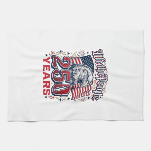 Linge De Cuisine Nous Le Peuple 250 Ans Aigle Patriotique Vintage D