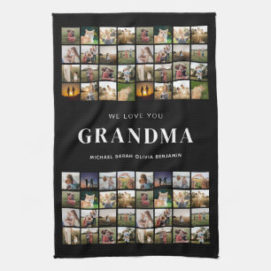 Linge De Cuisine Nous t'aimons Grand-mère 64 Photo Collage