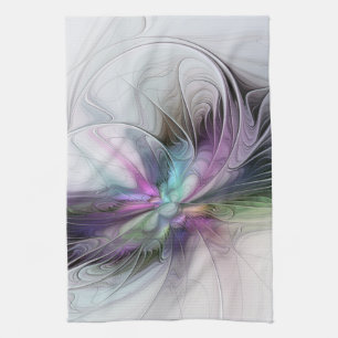 Linge De Cuisine Nouvelle vie, fantaisie d'art fractal abstrait col