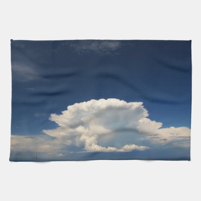 Linge De Cuisine Nuage Blanc Gonflé             (Horizontal)